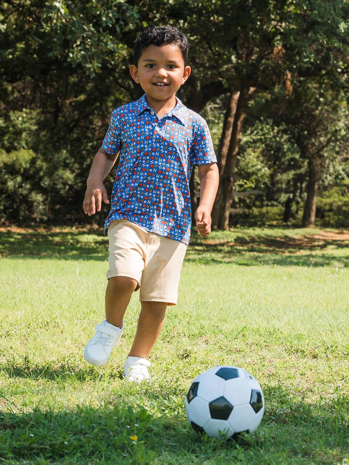 Boys All-Star Action Knit Short Sleeve Performance Polo
for wholesale by RuffleButts + RuggedButts