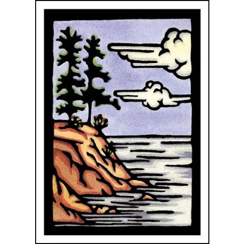 Sarah Angst Art - Wholesale Everyday Greeting Card - Greeting Card Rocky Shore