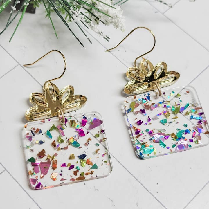 Krafts By Kassy - Vendita all'ingrosso Orecchini pendenti - Orecchini regalo con fiocco in oro