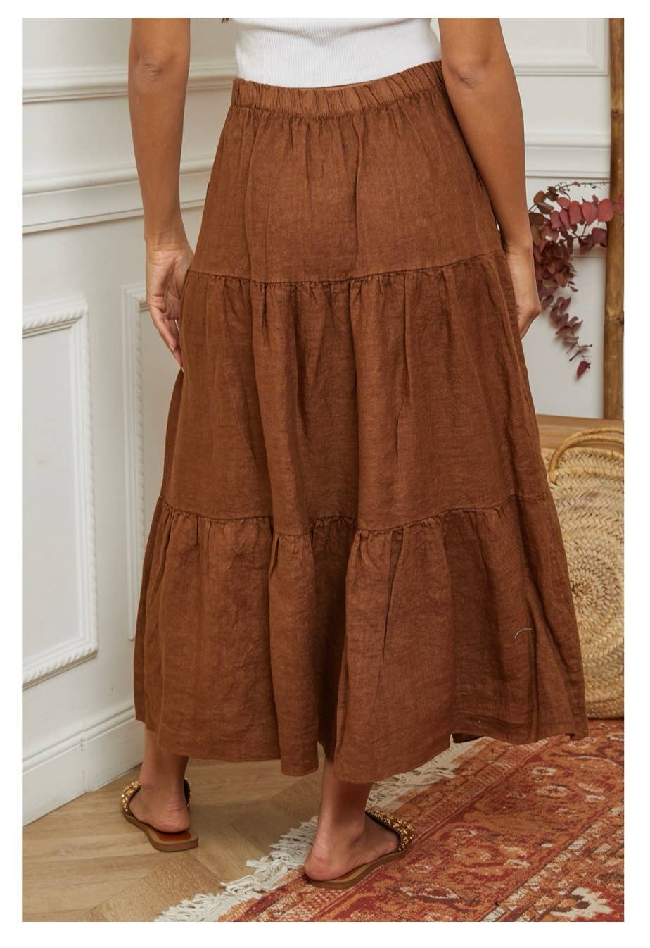 LÉA & LUC - Wholesale Skirt - Women's - 100% Linen Skirt REF. 834815