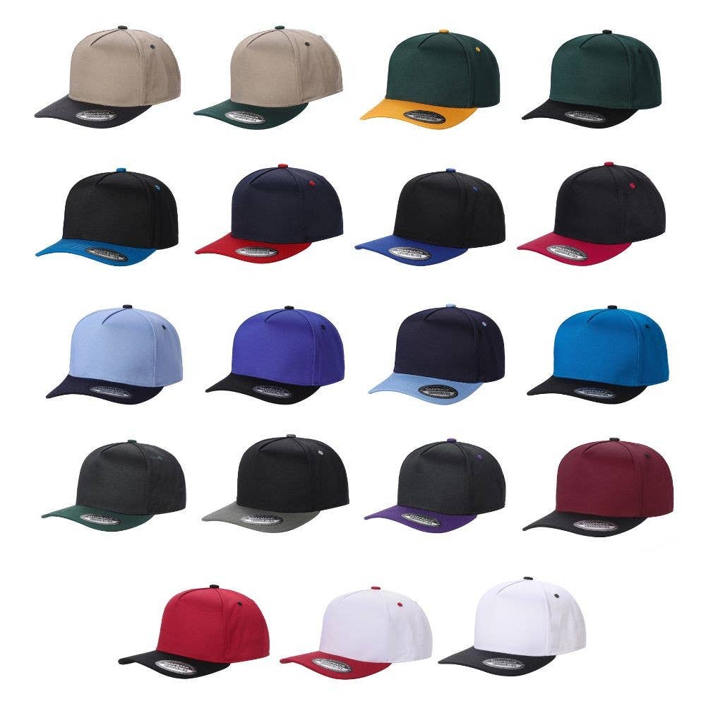 DOBBI - Wholesale Flat Brim Cap - Unisex - 5 Panel Snapback Caps84