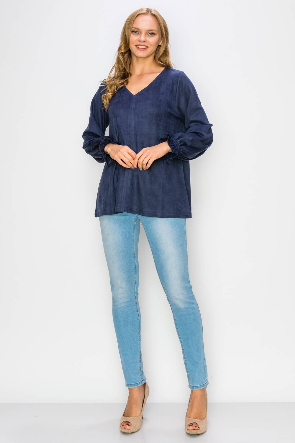 Joh Apparel - Wholesale Blouse - Women's - Abigail Stretch Suede Top34
