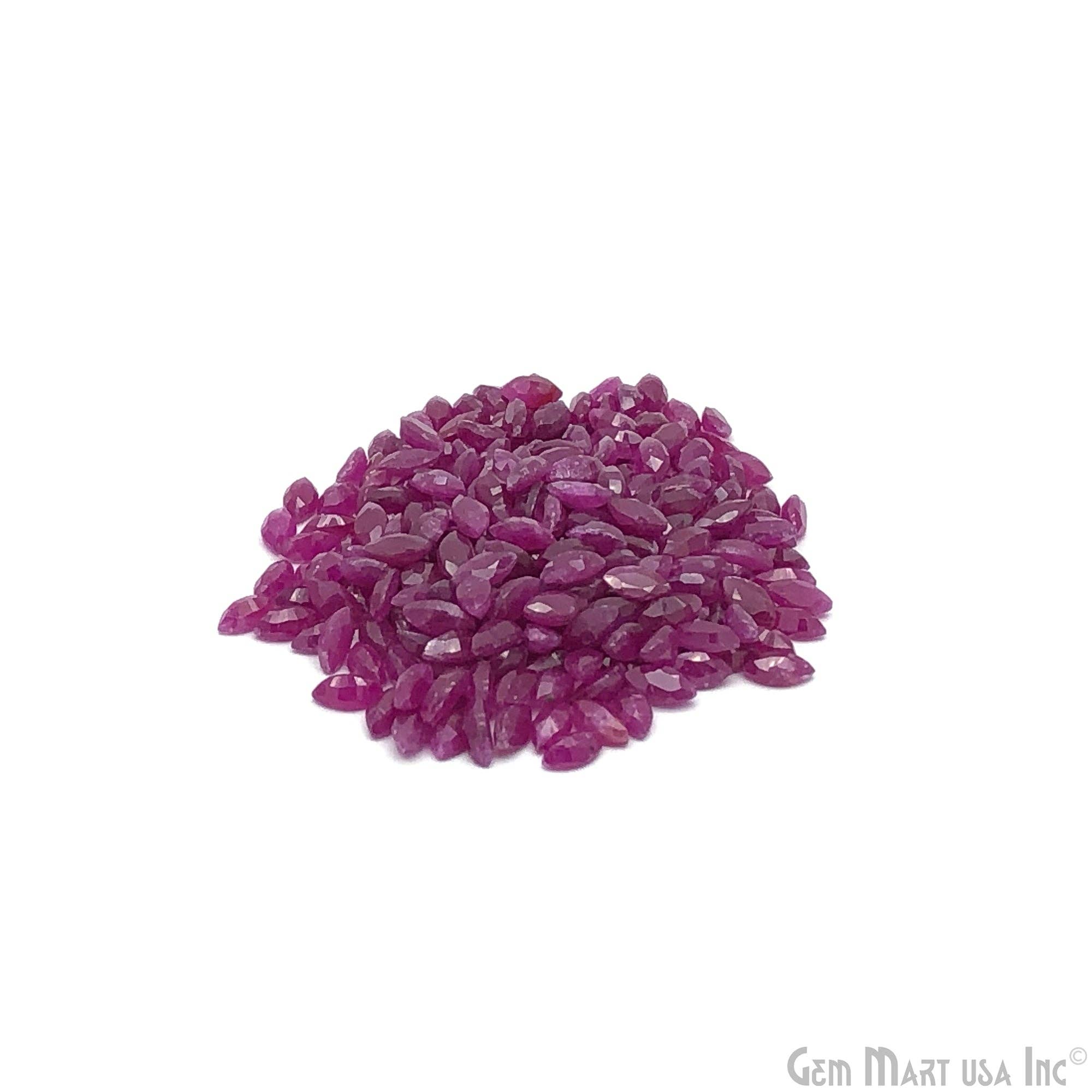 GemMartUSA - Wholesale Spiritual Stone/Crystal - Natural Ruby Marquise Faceted Loose Gemstone, 6x3mm, 1Carats
