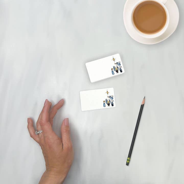 Lemon Doodle - Wholesale Stationery/Notecard Set - Simple Christmas Nativity - Mini Note Cards (Pack of 56)2