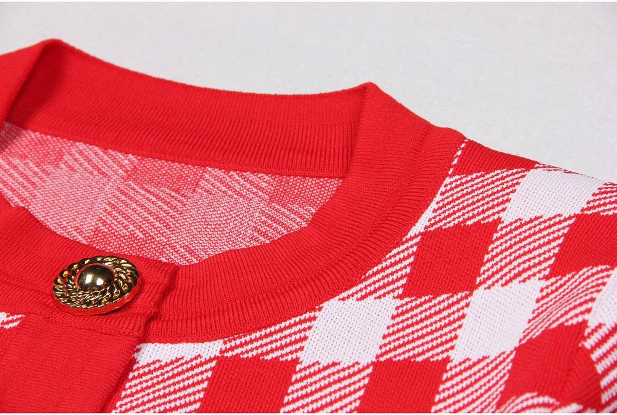 Productseeker - Wholesale Cardigan - Women's - JK071 Chic Plaid Cardigan Jacket - Autumn Essential5