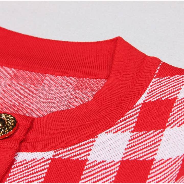 Productseeker - Wholesale Cardigan - Women's - JK071 Chic Plaid Cardigan Jacket - Autumn Essential5