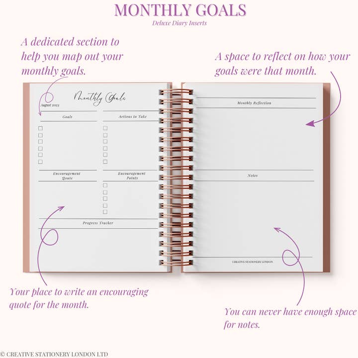 Creative Stationery London LTD - Wholesale Journal/Diary - Personalised Luxury Academic 25-26 Christian Diary | He will rejoice over you