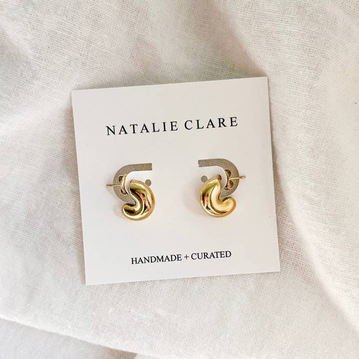 Natalie Clare Collections - Vente Créoles - Demi-cerceau à bulles0