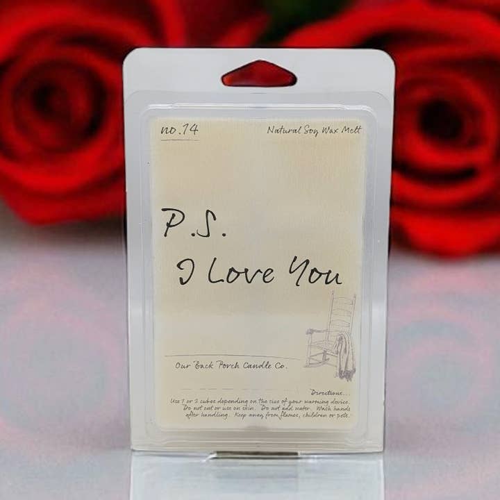 P.S. Ik Hou Van Jou Wax Melt voor wholesale door Our Back Porch Candle Co