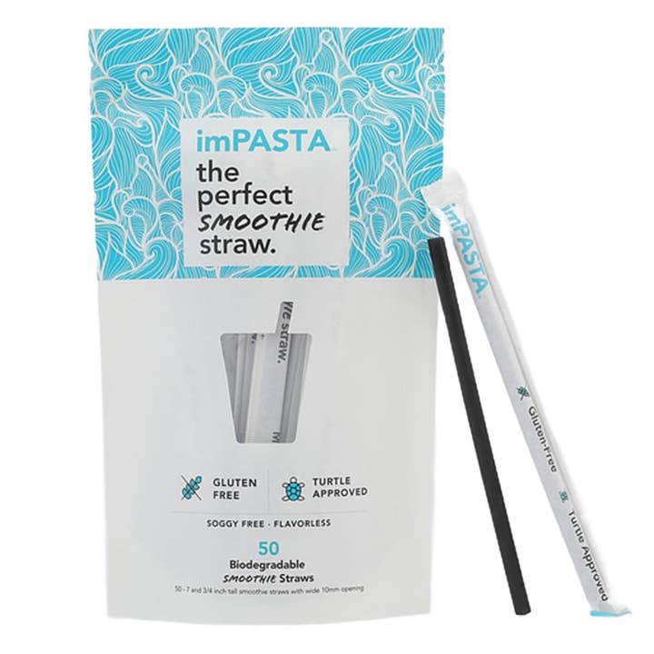imPASTA Straws - Wholesale Drinking Straw - The Perfect Smoothie Straw - Individually Wrapped 7
