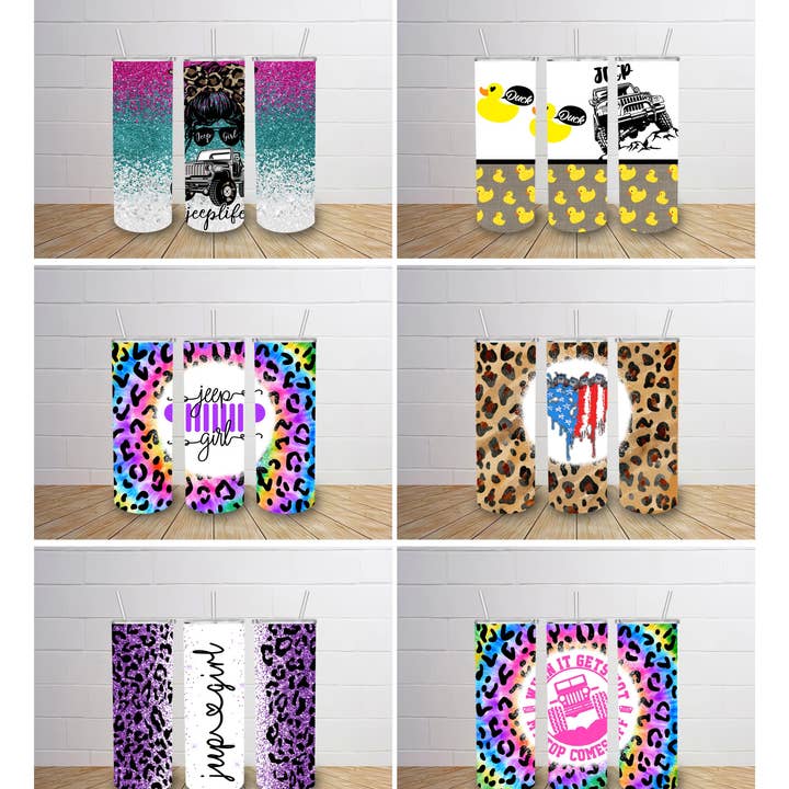 20oz Jeep Tumbler Collection for wholesale by Leo Patra LLC