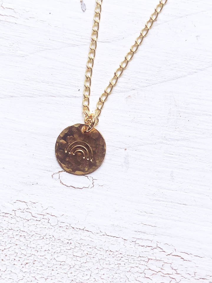 Regenboog munt ketting voor wholesale door Boho Breath