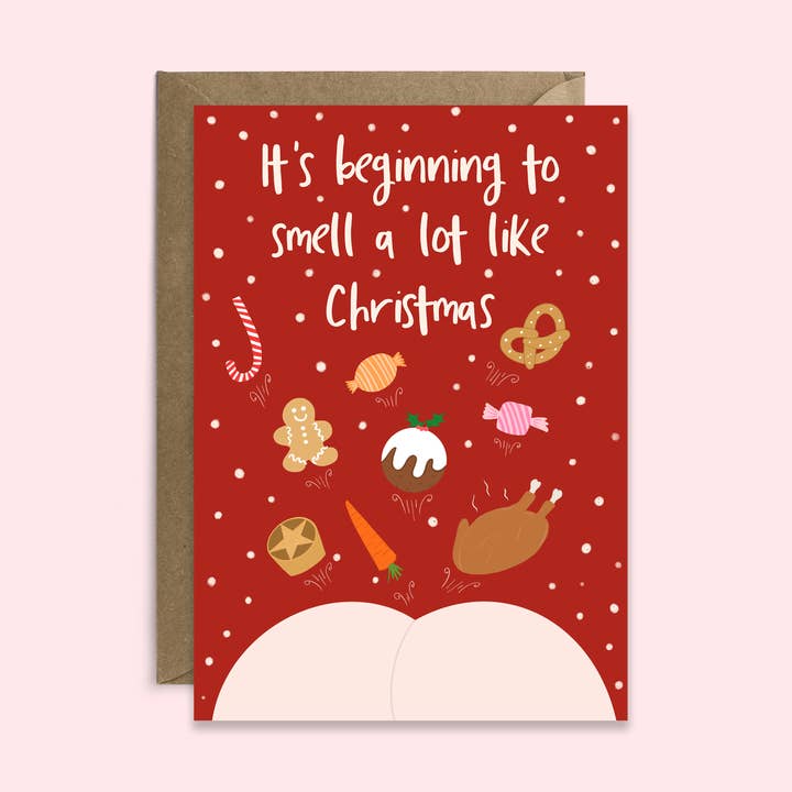 Carte de Noël humoristique Christmas Farts | Vacances | Saisonnier pour la vente par Tikkled Pink