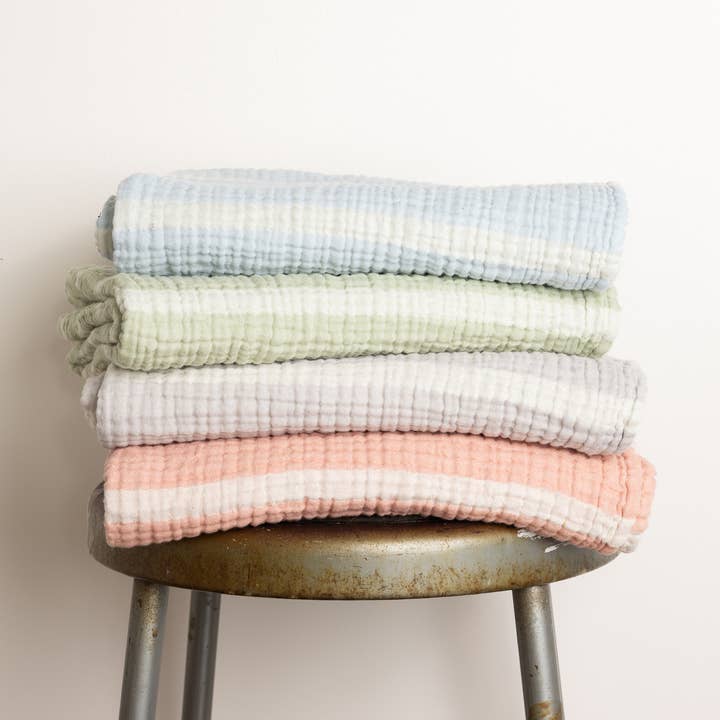 Stripe Baby Blanket for wholesale by Olive & Loom