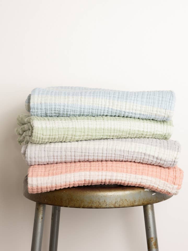 Stripe Baby Blanket for wholesale by Olive & Loom