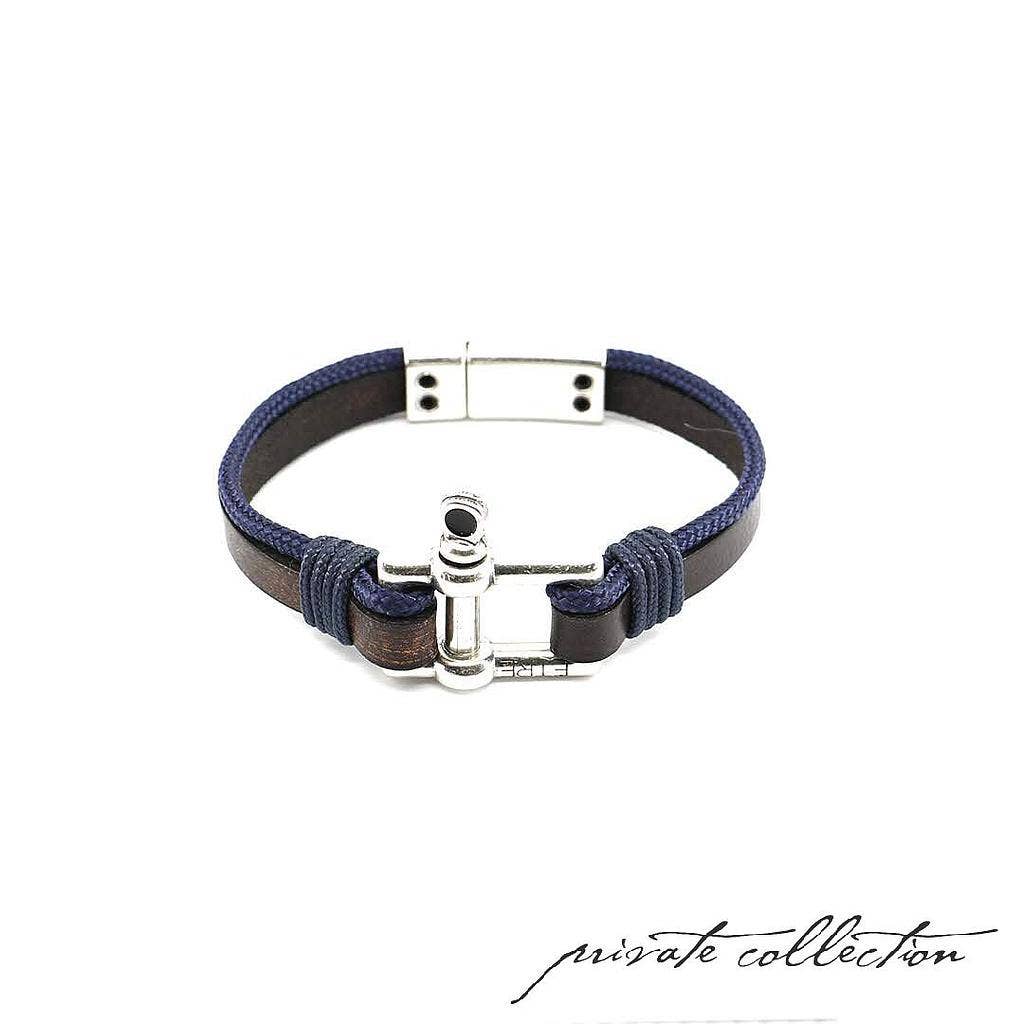 Être - Bracelets & Accessories - Vente Bijou – homme - Bracelet pour homme | Le Rectangle - Cuir&Bleu0
