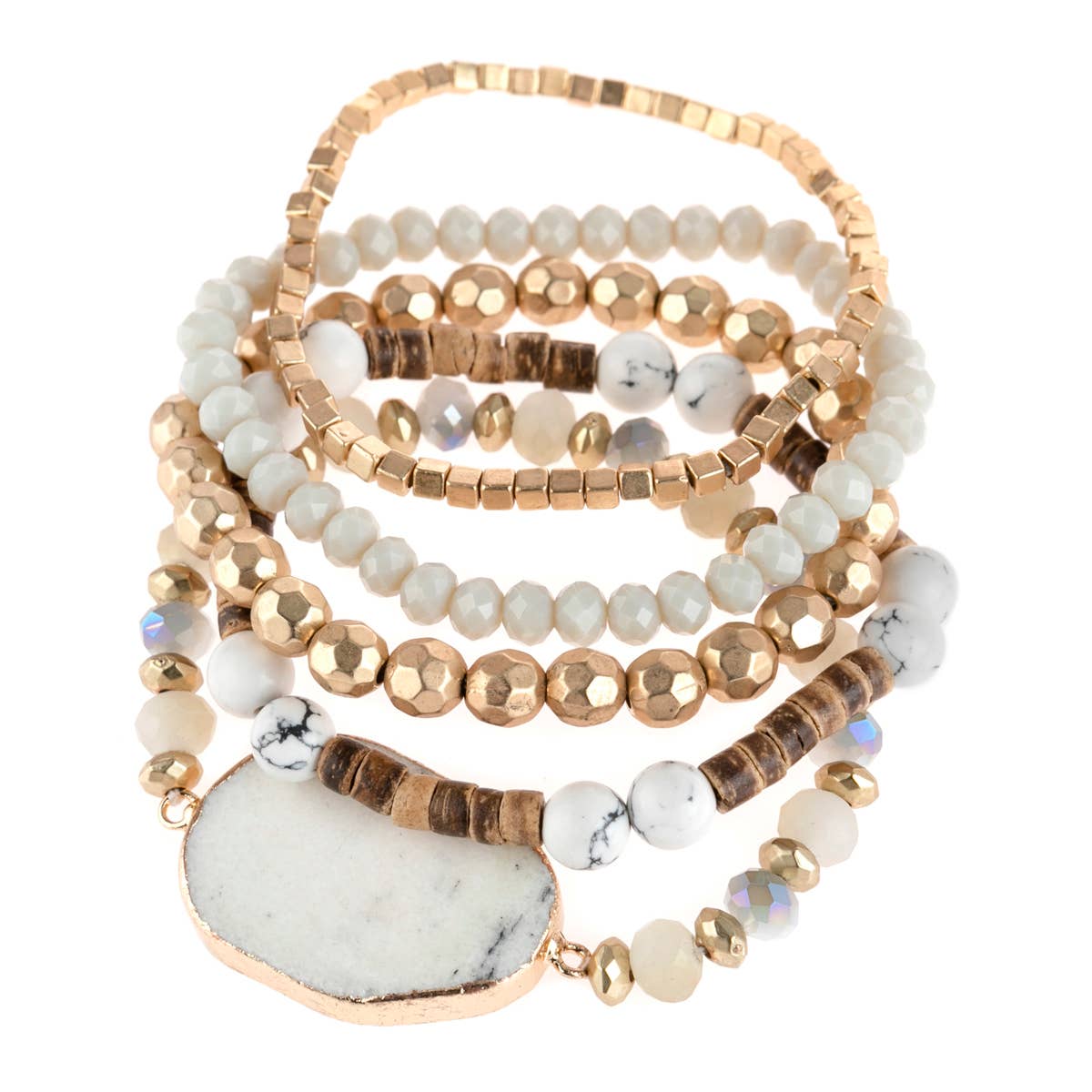 MYS Wholesale Inc - Wholesale Charm/Dangle Bracelet - Mixed Beads With Stone Charm Bracelet9