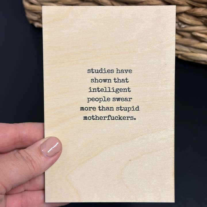 Intelligente Menschen schwören mehr Grußkarte für den Großhandel von Teele and Co.