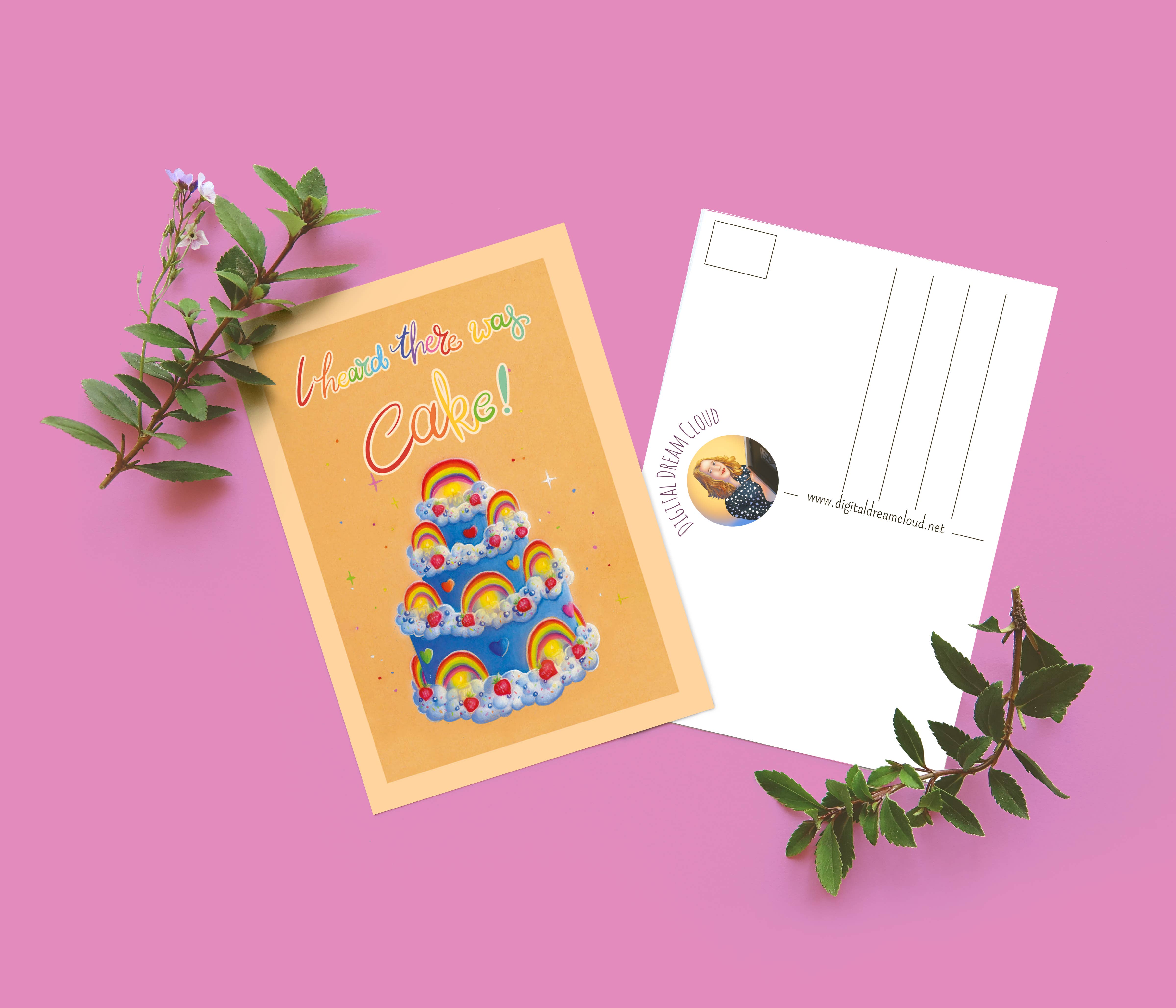 Digitaldreamcloud - Wholesale Birthday Card - We heard there was cake birthday cake card1