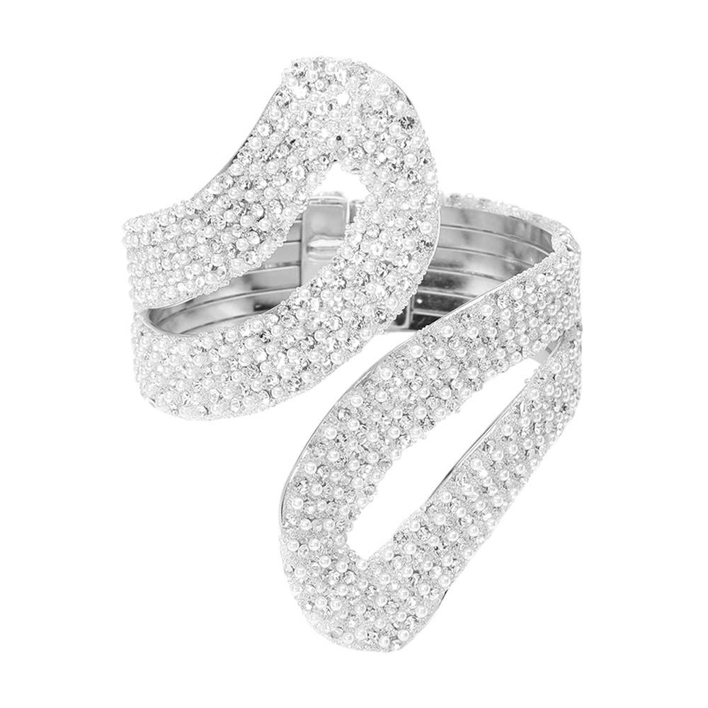 Sensibling Corp. - Wholesale Manchet-armband - Stenen Parel Geplaveide Avond Scharnierarmband5