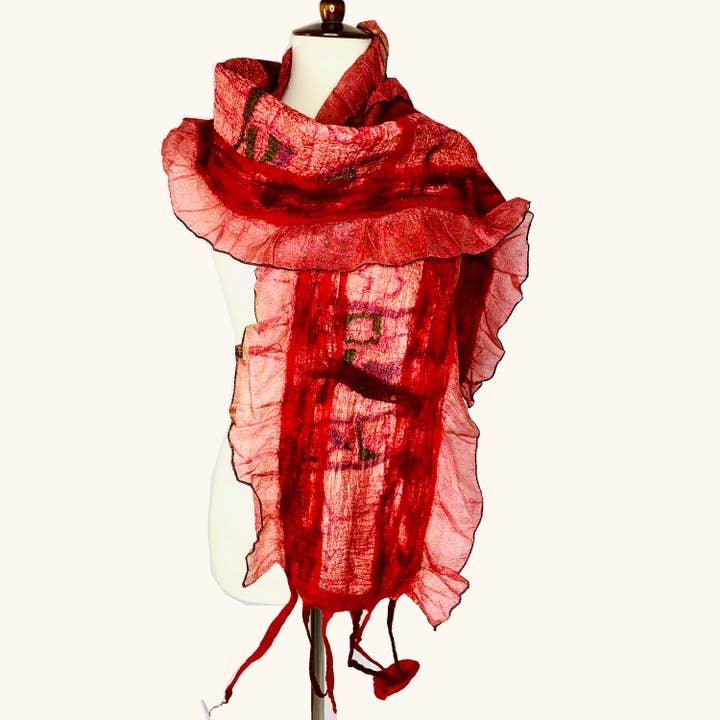 Pomegranate Moon - Wholesale Scarf - Women's - Sari Collage Scarf5