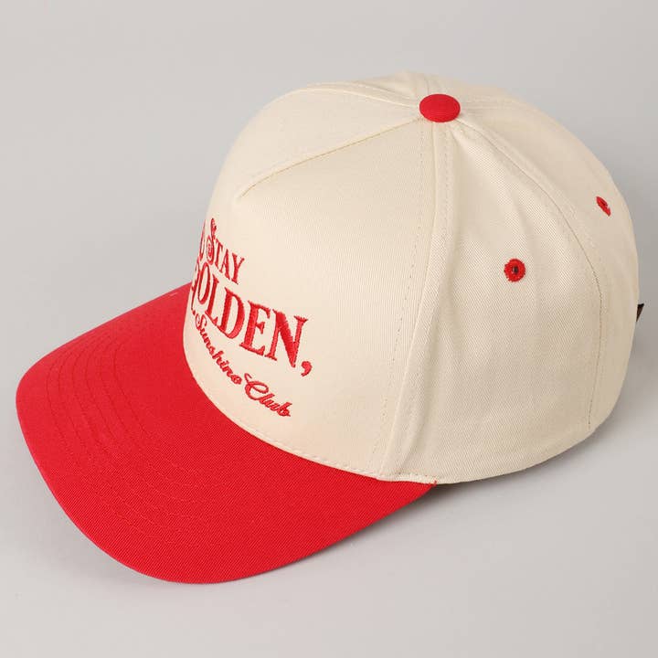 Fashion City - Vente Casquette de camionneur – femme - Casquette Trucker Brodée Stay Golden Sunshine Club21