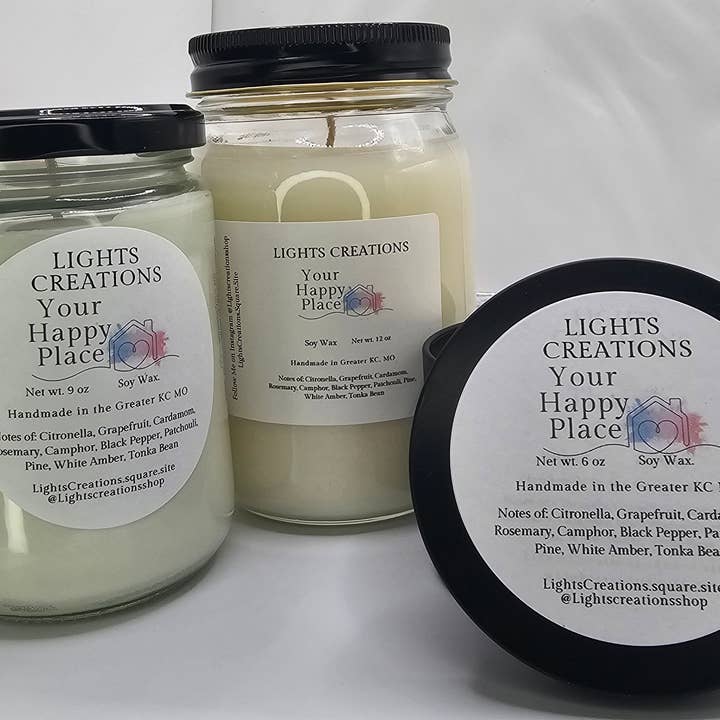 Your Happy Place Soy Wax Candle for wholesale by Lights Creations