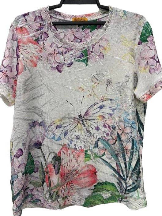 Less Trim Round Neck Butterfly Top KZ2370 for wholesale by Kamana