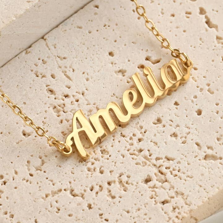 Blueyejewelry - Wholesale Pendant/Charm Necklace - Custom Name Necklace - 18k Gold Personalized Name Necklace