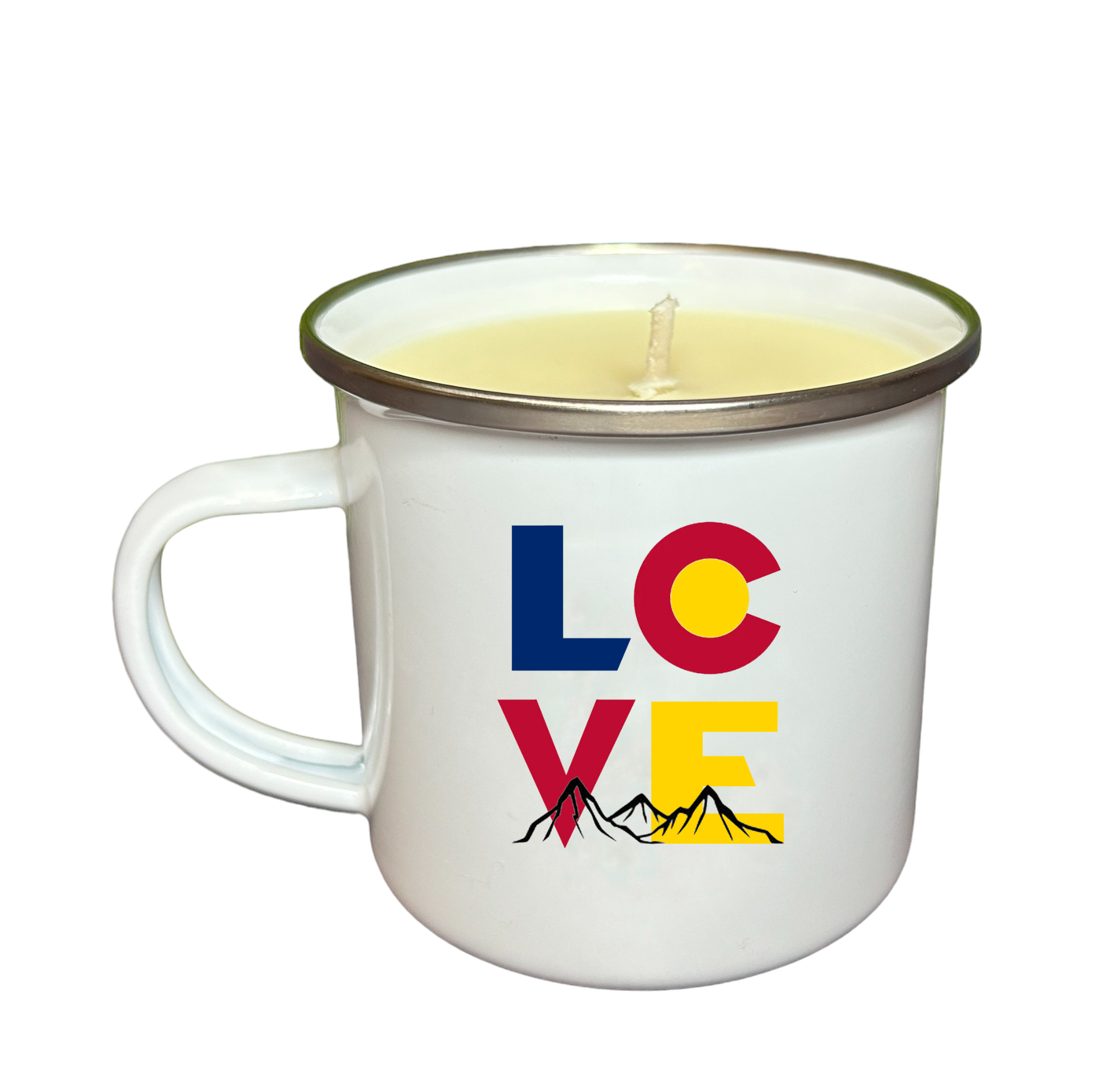 Clever Cow Candle Co - Wholesale Jar/Filled Candle - Love Colorado Souvenir Gift Soy Wax Mug Candle1