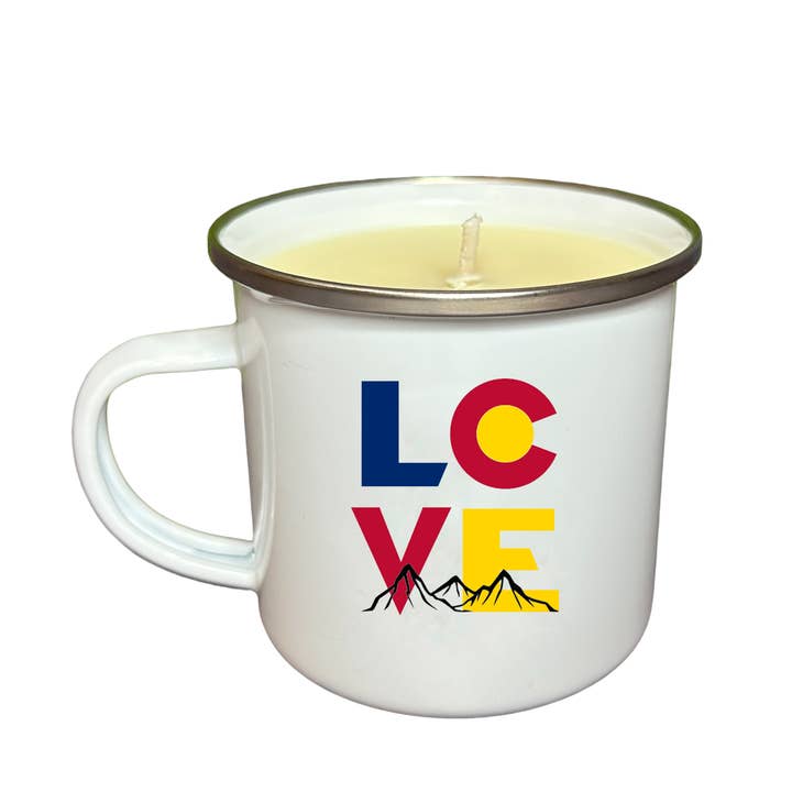 Clever Cow Candle Co - Wholesale Jar/Filled Candle - Love Colorado Souvenir Gift Soy Wax Mug Candle1