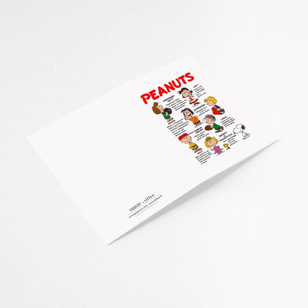 Titlee – wholesale Everyday greeting card – Double card with envelope + sticker • Peanuts gang1