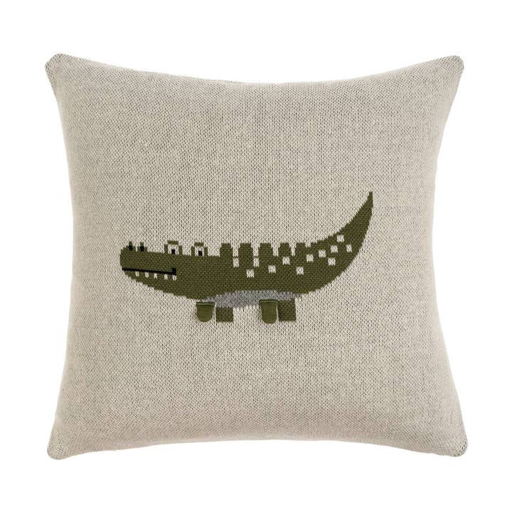 Coussin en tricot crocodile 18 x 18 pour la vente par Indaba Trading