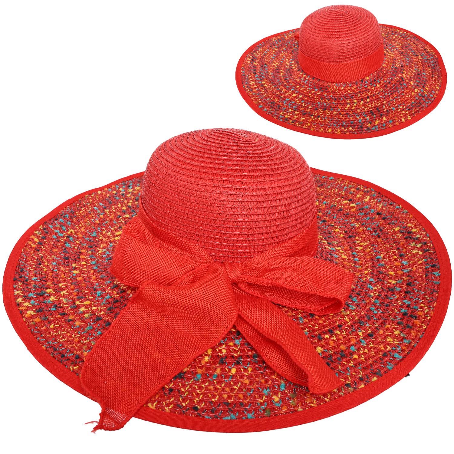 SP Sophia Collection - Wholesale Straw Hat - Women's - Floppy Oversized Wide Brim Straw Woven Sun Hat 3