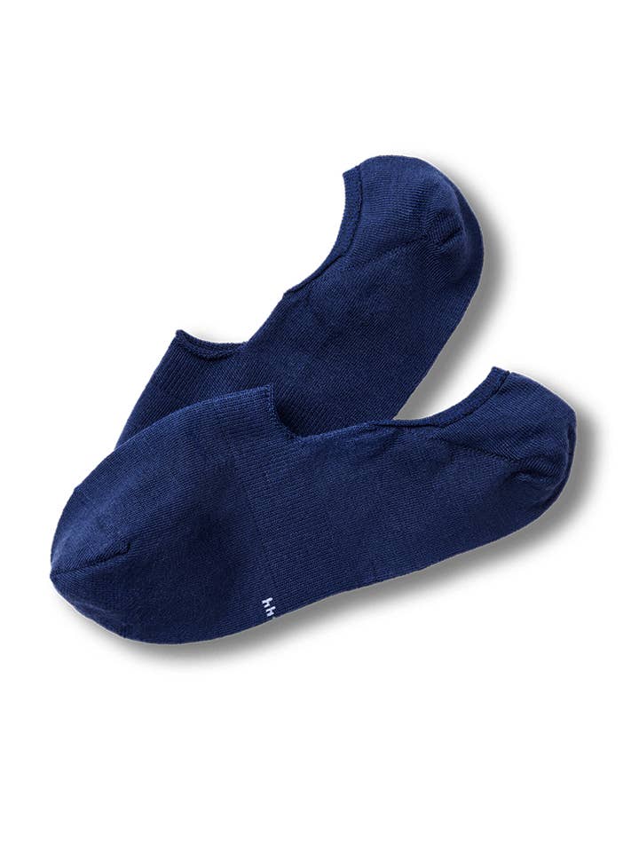 Invisible merino socks in blue: for warm toes for wholesale by BLACKSOCKS