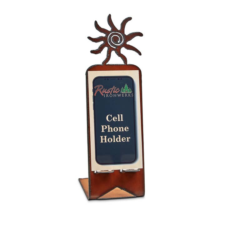 Sun Cellphone Holder for wholesale by Rustic Ironwerks