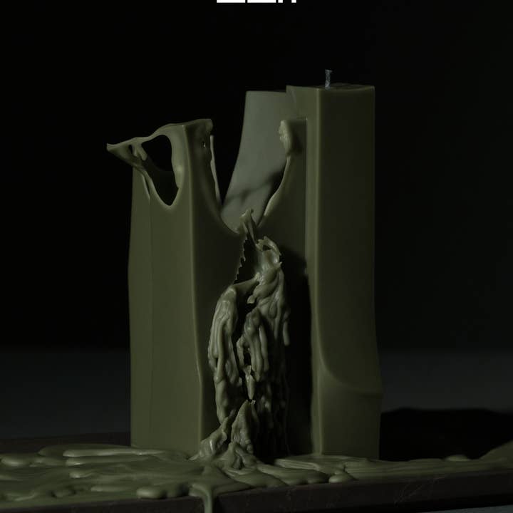 BOLTBOLT - Wholesale Novelty Candle - SOAPMAN Vertical Bar Sculpture Candle - Wild Growth of Grass - Olive Green9