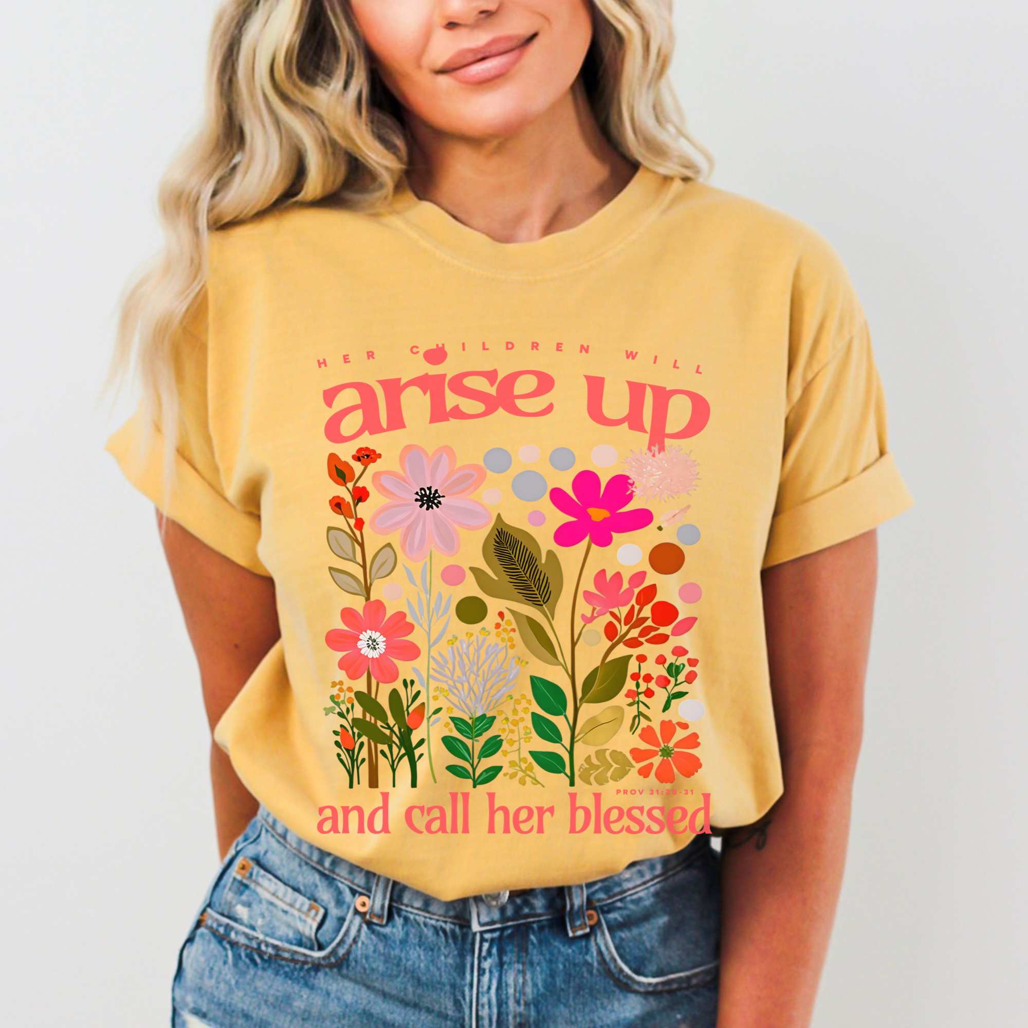 Scripted Pearl - Wholesale Screen Printed T-Shirt - Women's - Mom Bible Verse Comfort Colors Christian Mother's Day Tshirt4