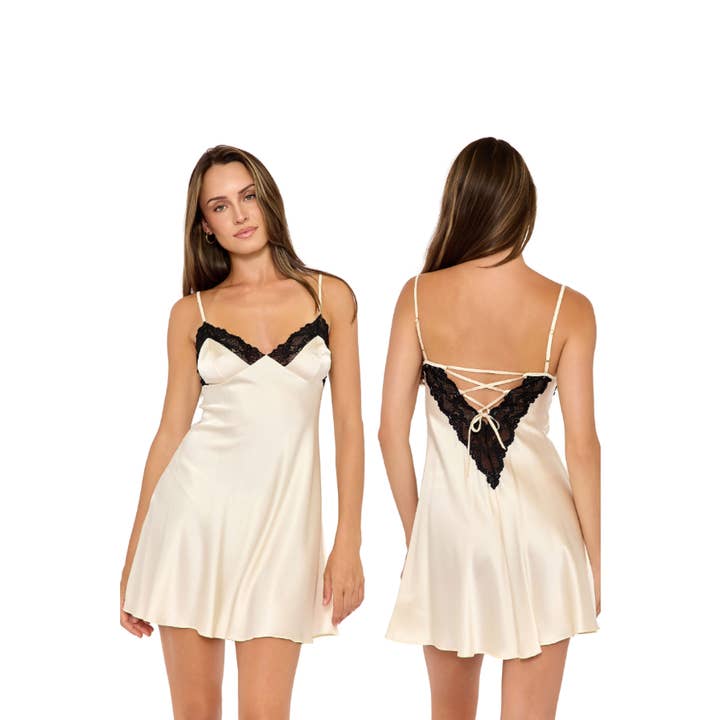 Mary Jo Bruno - Wholesale Nightgown - Women's - ivy tie back chemise0