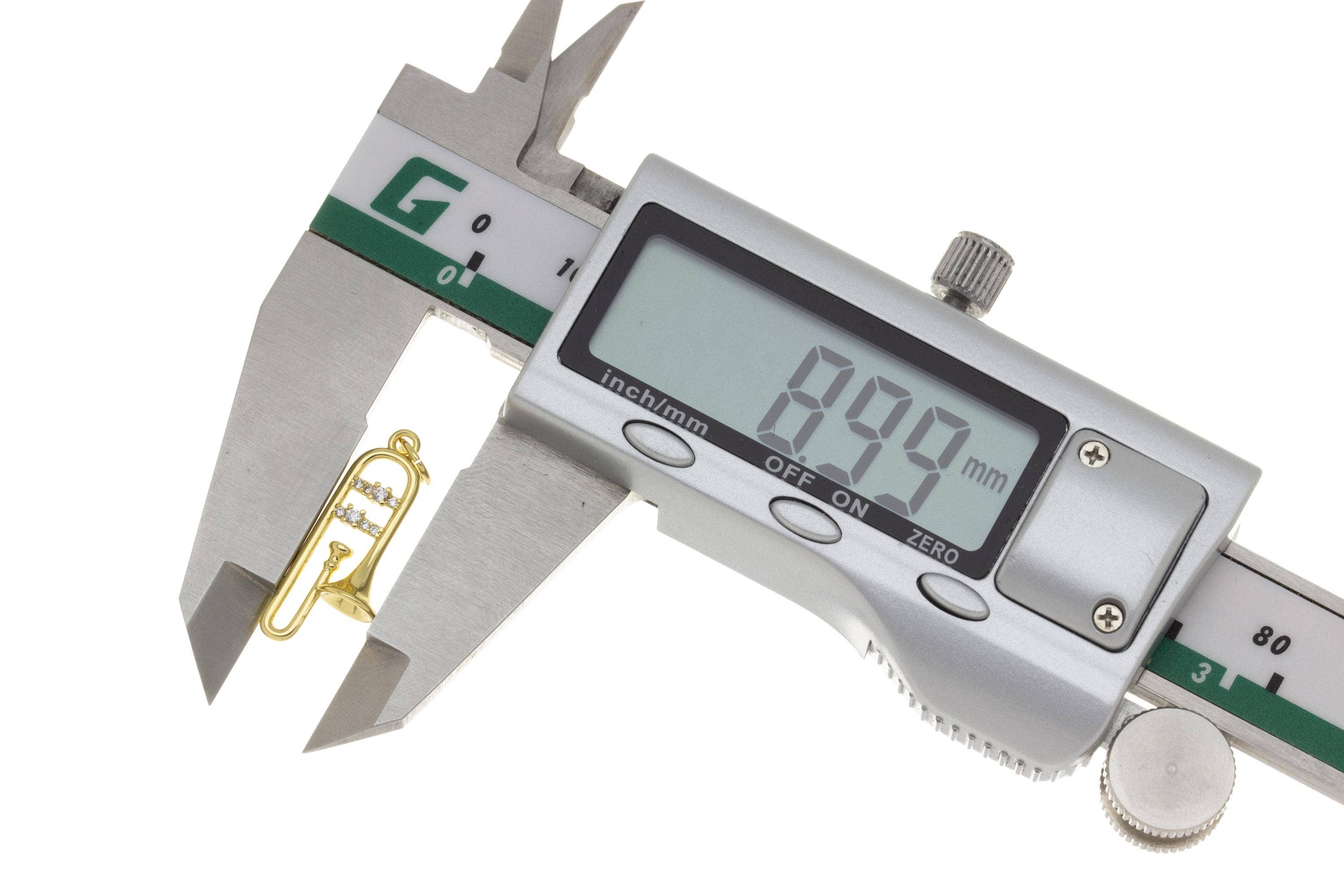 Jewel Pledge – wholesale Individual charm/pendant – Gold Trombone, Trumpet, Saxophone & CZ Musical Charm CPG21804