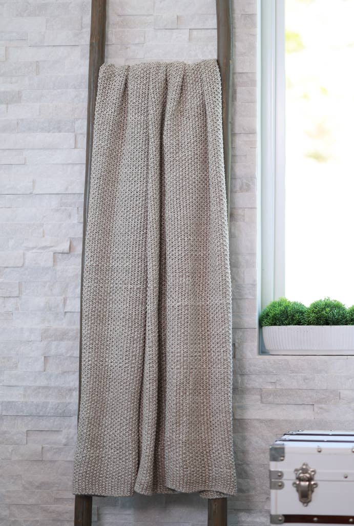 Darzzi - Vendita all'ingrosso Plaid - Coperta in cotone lavorato a maglia con muschio eterogeneo3