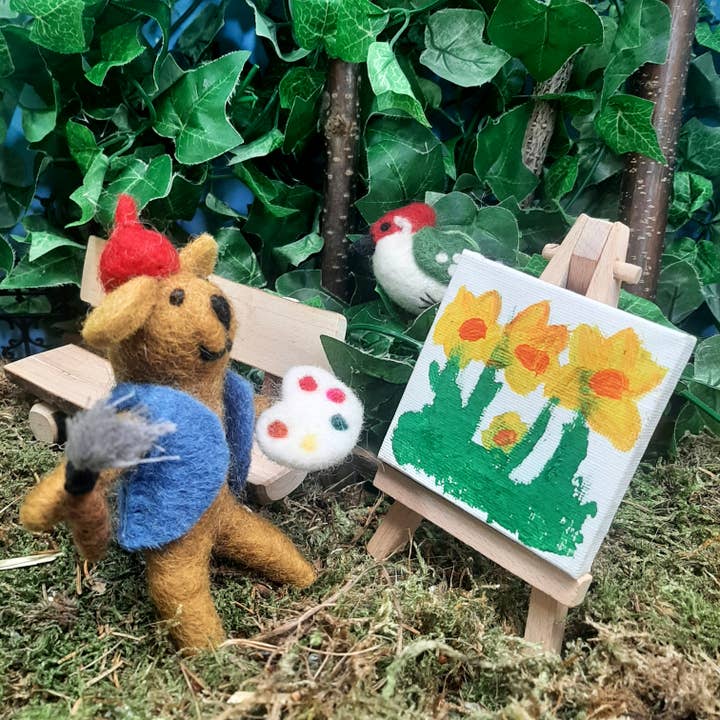 Felt So Good - Wholesale Ornament - Handmade Felt Painting Pooch Artist Dog Decoration2