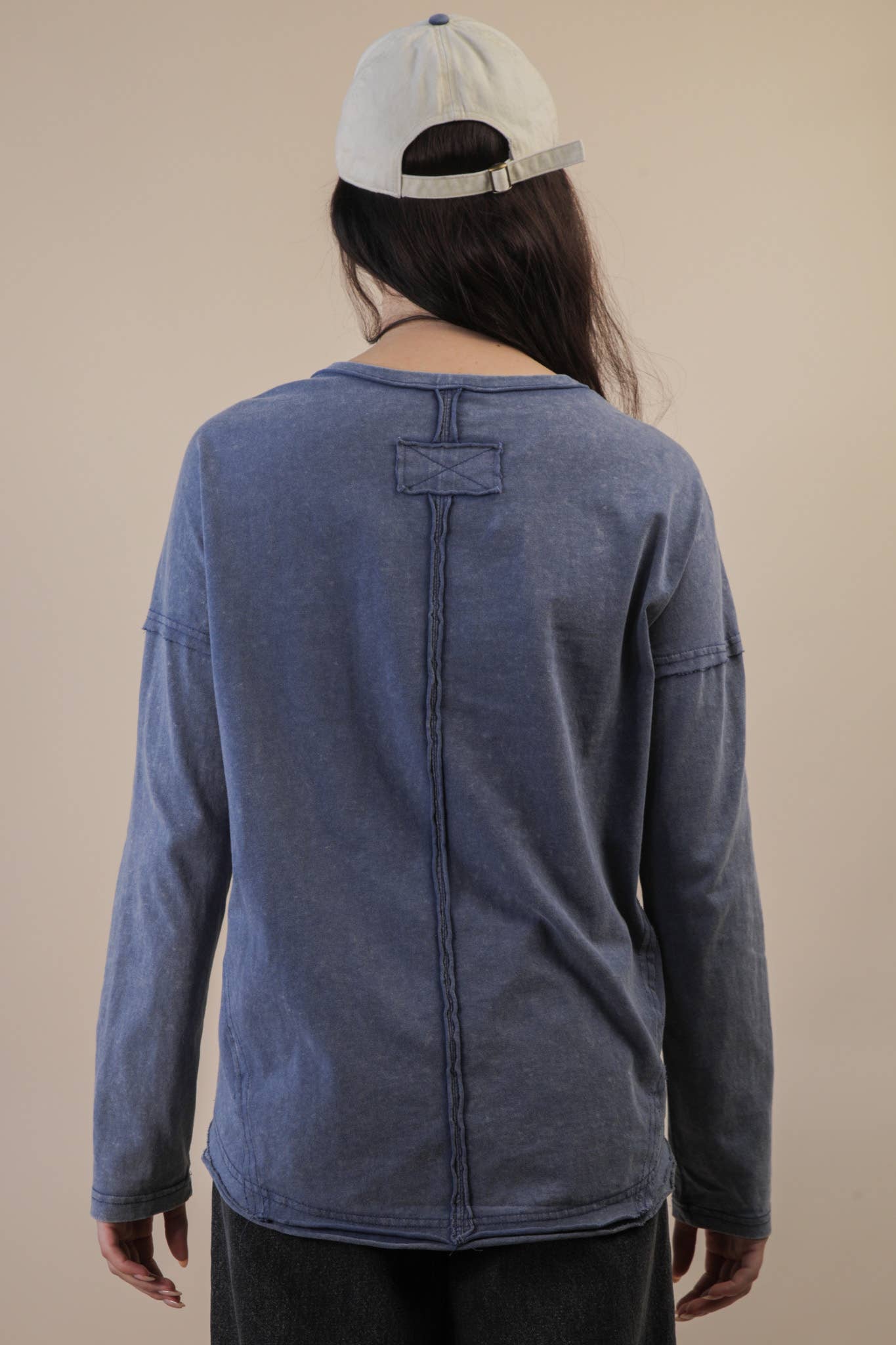 VERY J - Wholesale Knit Top - Women's - NT11817-Mineral Washed Casual Knit Top21