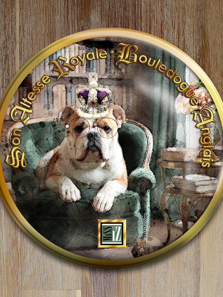 Espelho de bolso > Cão: BULLDOG INGLÊS por atacado de Miss Iz