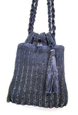 Ricki designs - Vendita all'ingrosso Tracolla - Donna - BORSA CON NAPPINA IN PERLINE ALL'UNCINETTO1