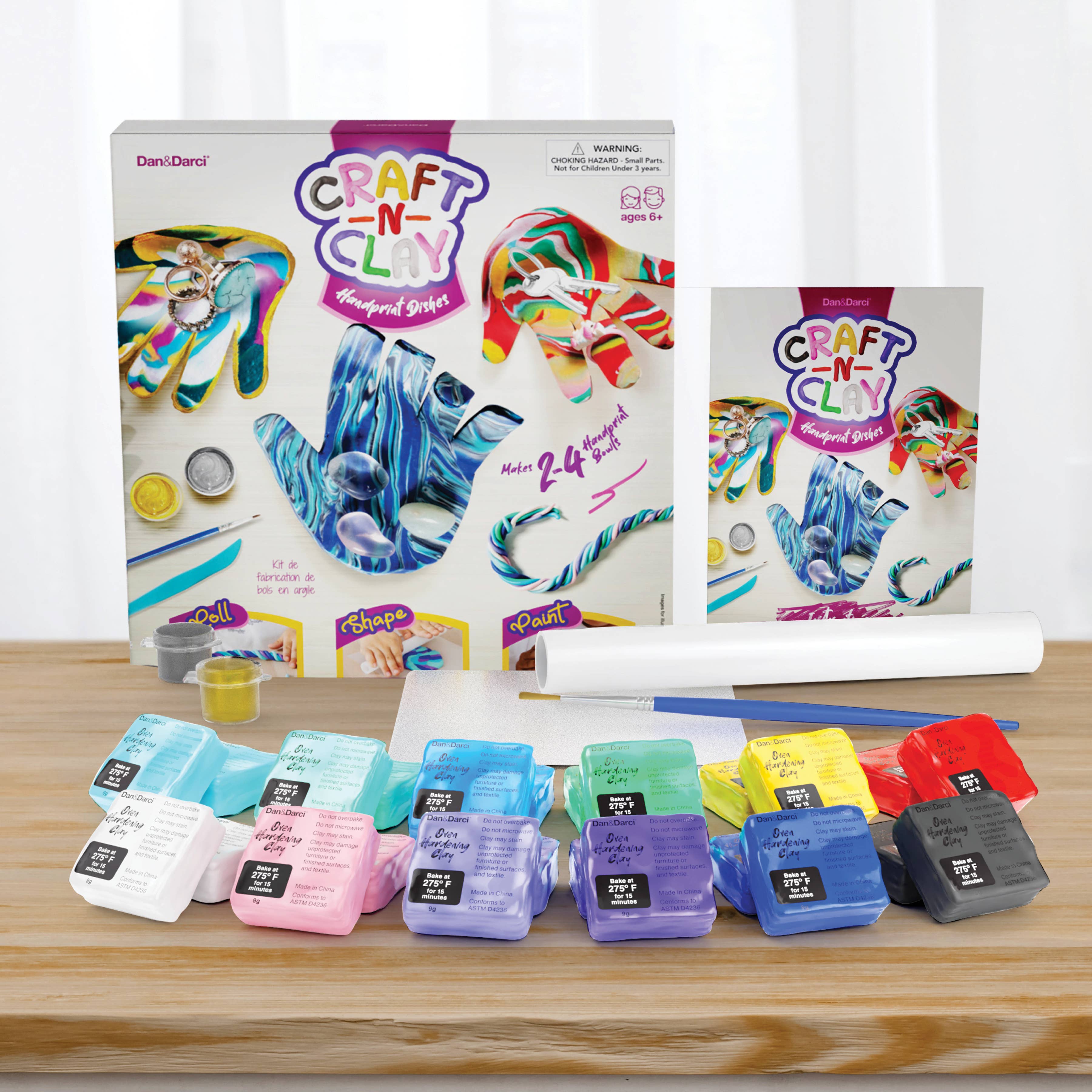Dan&Darci - Wholesale DIY Craft Kit - Kids - Craft & Clay Handprint Dish Kit - Arts and Crafts for Kids7