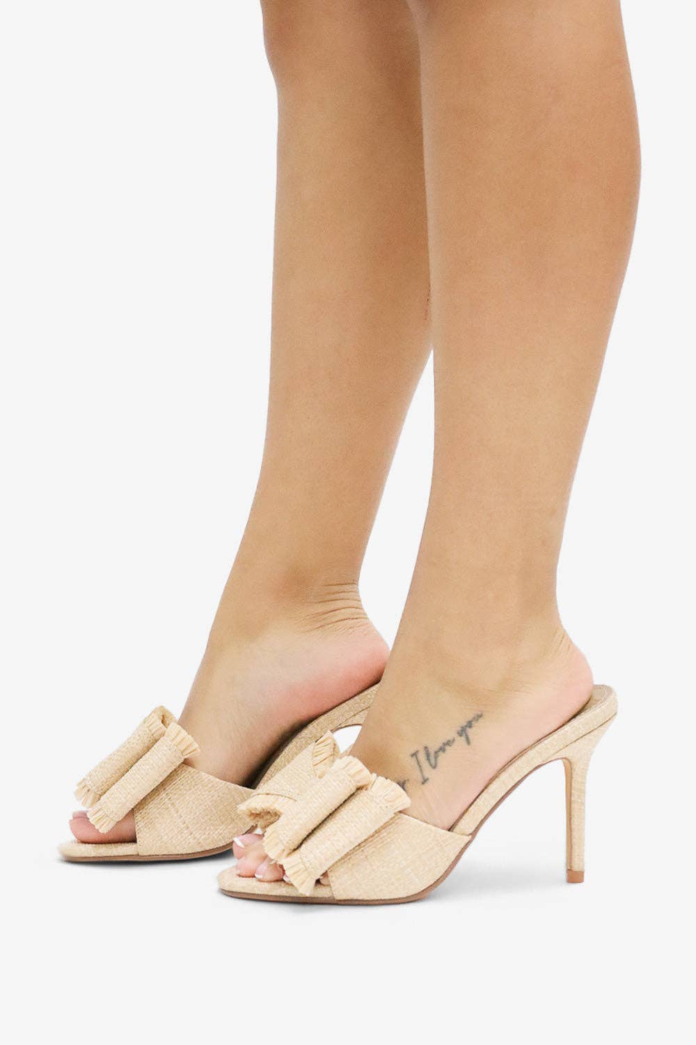 Lemonade Shoes - Wholesale High Heels - Women's - BEACH HOUSE - Raffia Bow Mules, Woven Finish, Stiletto Heel12
