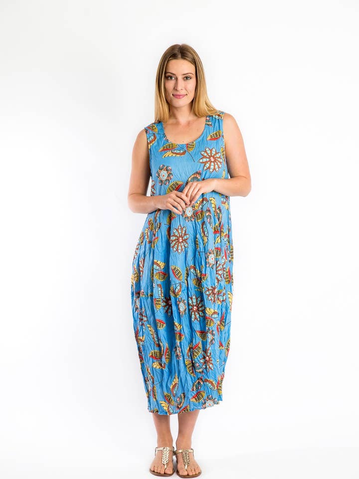 Glasshouse Free Size Dress In Blue Ce Soir for wholesale by Mozaic by Euro Dreaming