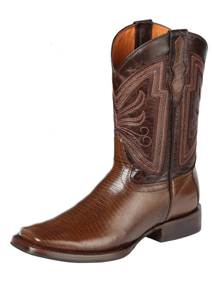 El General Western Wear – wholesale Cowboy boots – Men's – El General Rodeo - Printed Lizard leather boots - Brown 44674