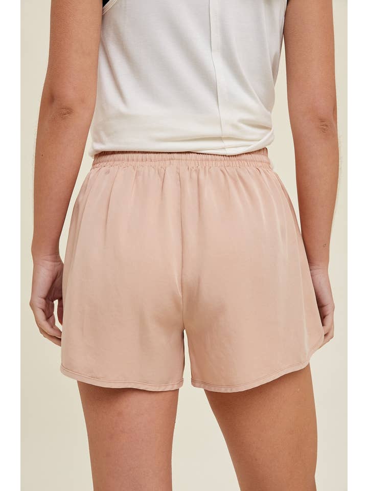 TWIG TENCEL SHORTS WITH DRAWSTRING WITH SIDE POCKETS / WL22-6443 for wholesale on Faire